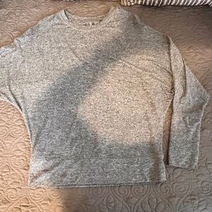 Mono b Pullover Lightweight Sweatshirt Heathered Grey Long wide slv S Medium